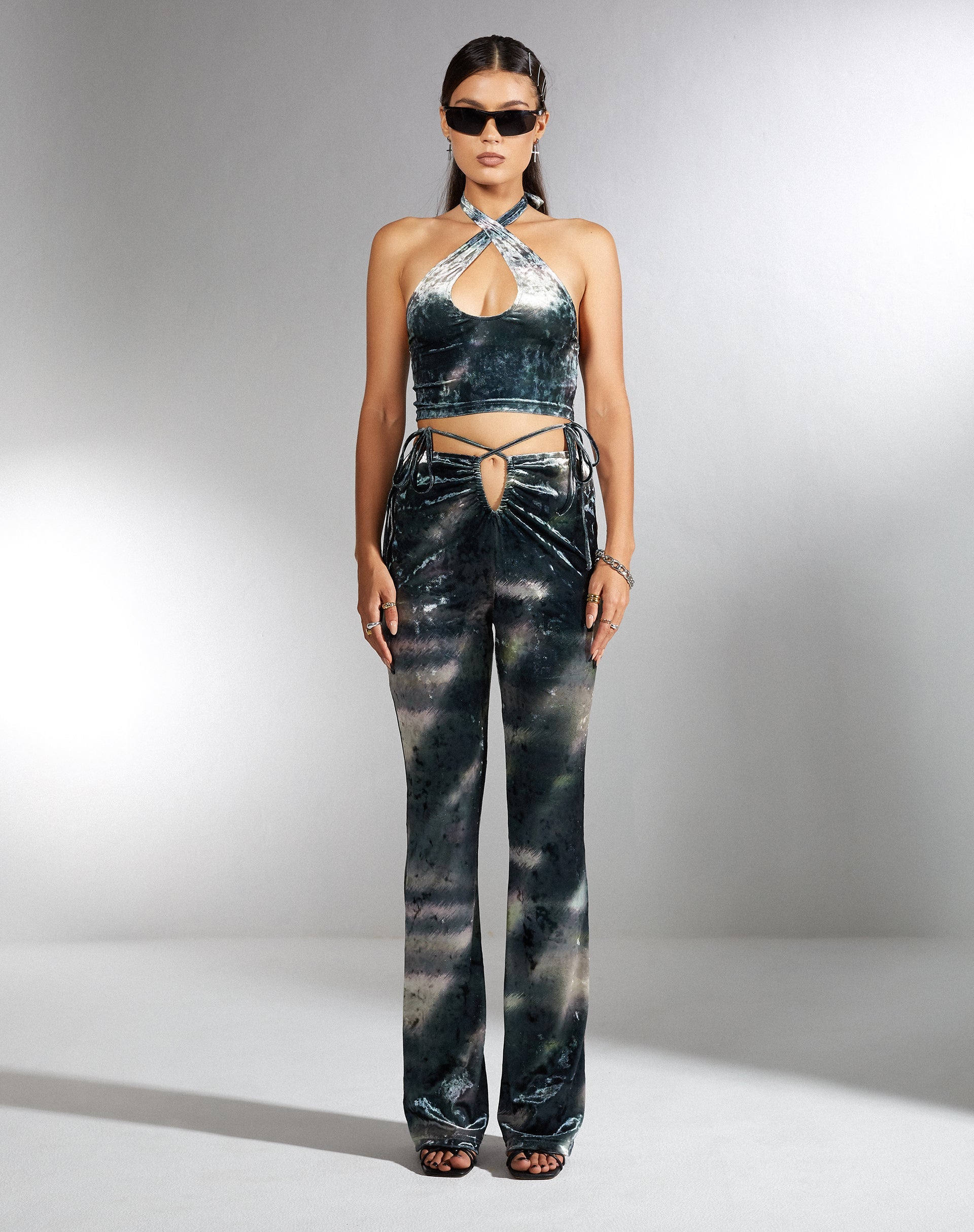 Afbeelding van MOTEL X IRIS Sarita Broek in Abstract Camo