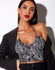Afbeelding van Haltri Crop Top in Abstract Animal