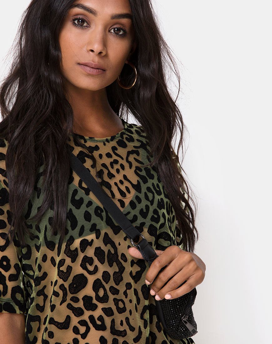 Afbeelding van Harlow Jurk in Lime Animal Flock