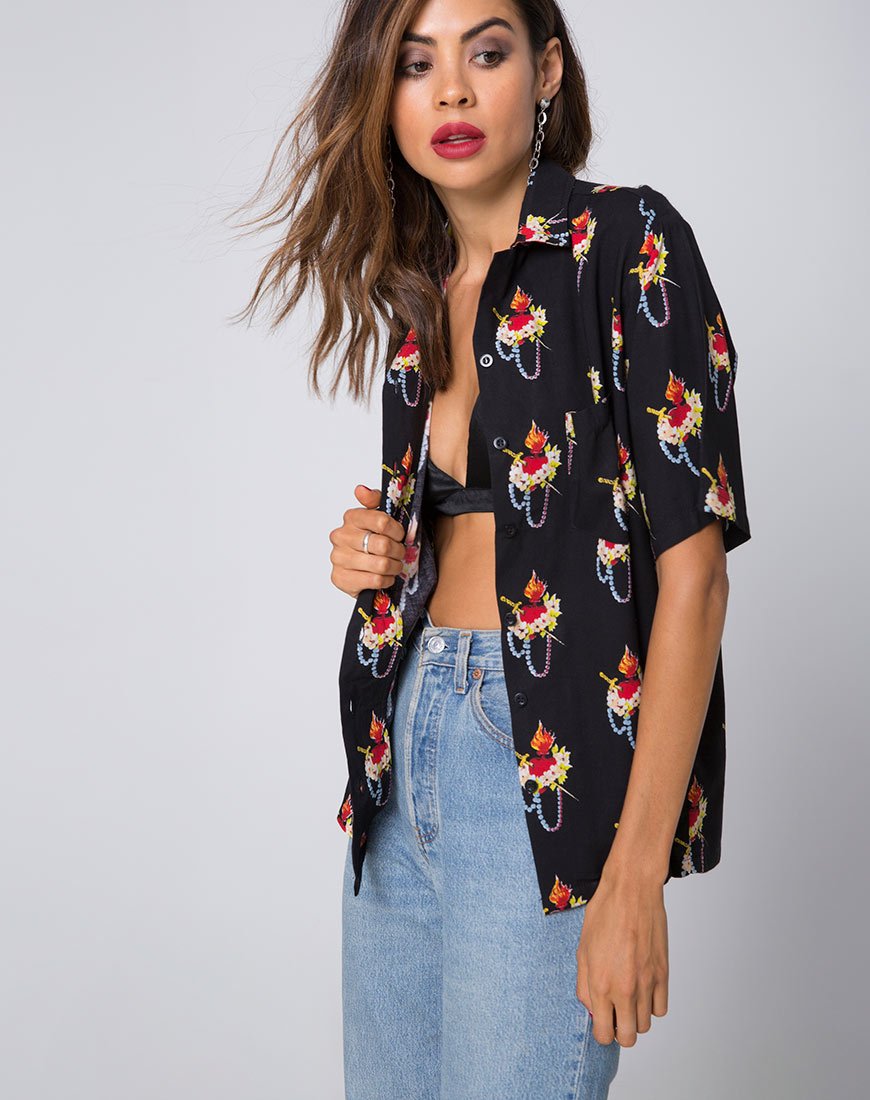 Afbeelding van Hawaiian Shirt in Sacred Heart