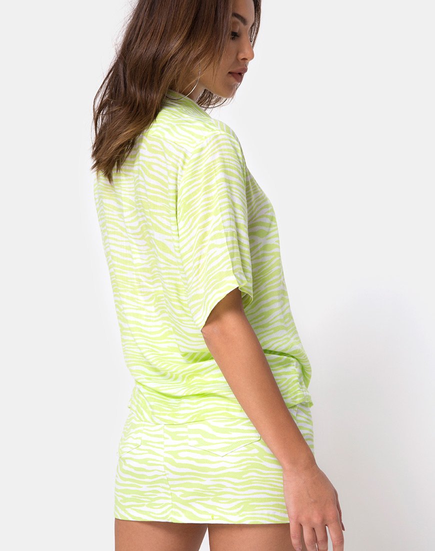 Mini bezemrokje in Classic Zebra Lime