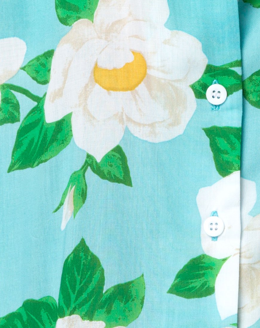 Afbeelding van Hawaii shirt in witte roos