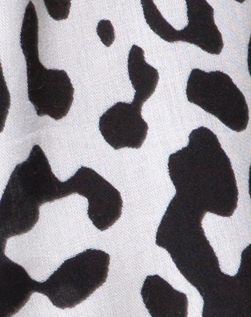 Afbeelding van Hawaii shirt in Mono Animal Grijs en Wit