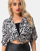 Afbeelding van Hawaii shirt in jaren 90 Zebra