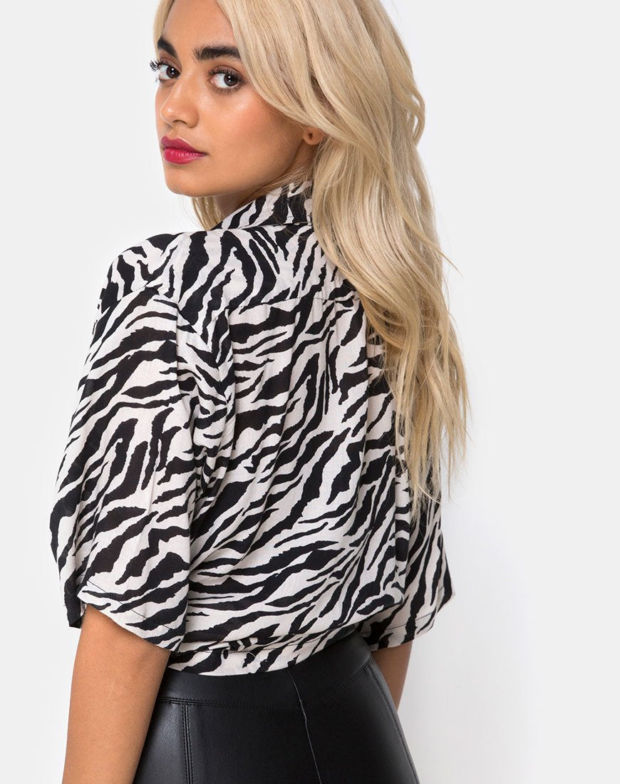 Hawaiaans shirt in jaren 90 zebra