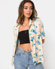Afbeelding van Hawaii Hemd in Rozenbloesem Blauw