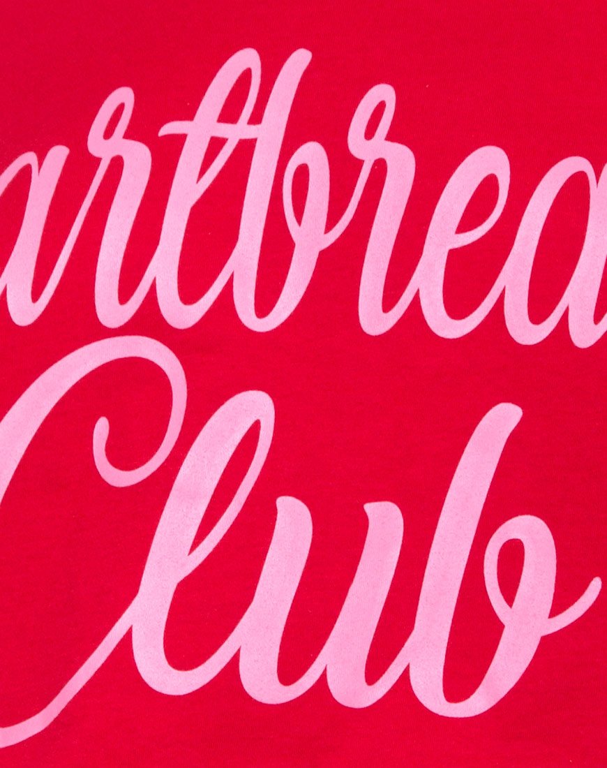 Afbeelding van Oversize Basic T-shirt in Heartbreaker Club Red