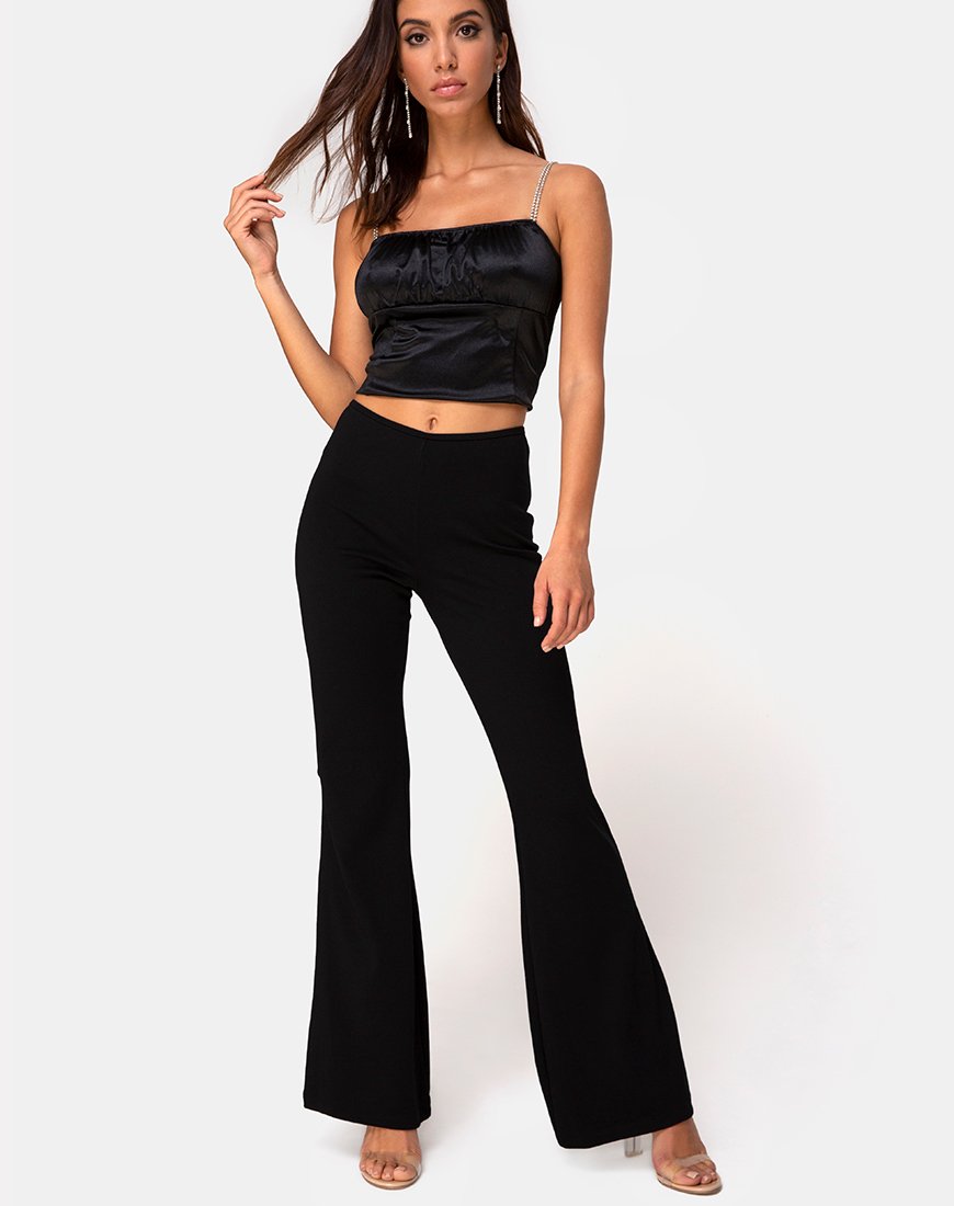 Afbeelding van Hearty Flare Broek in Zwart Spandex