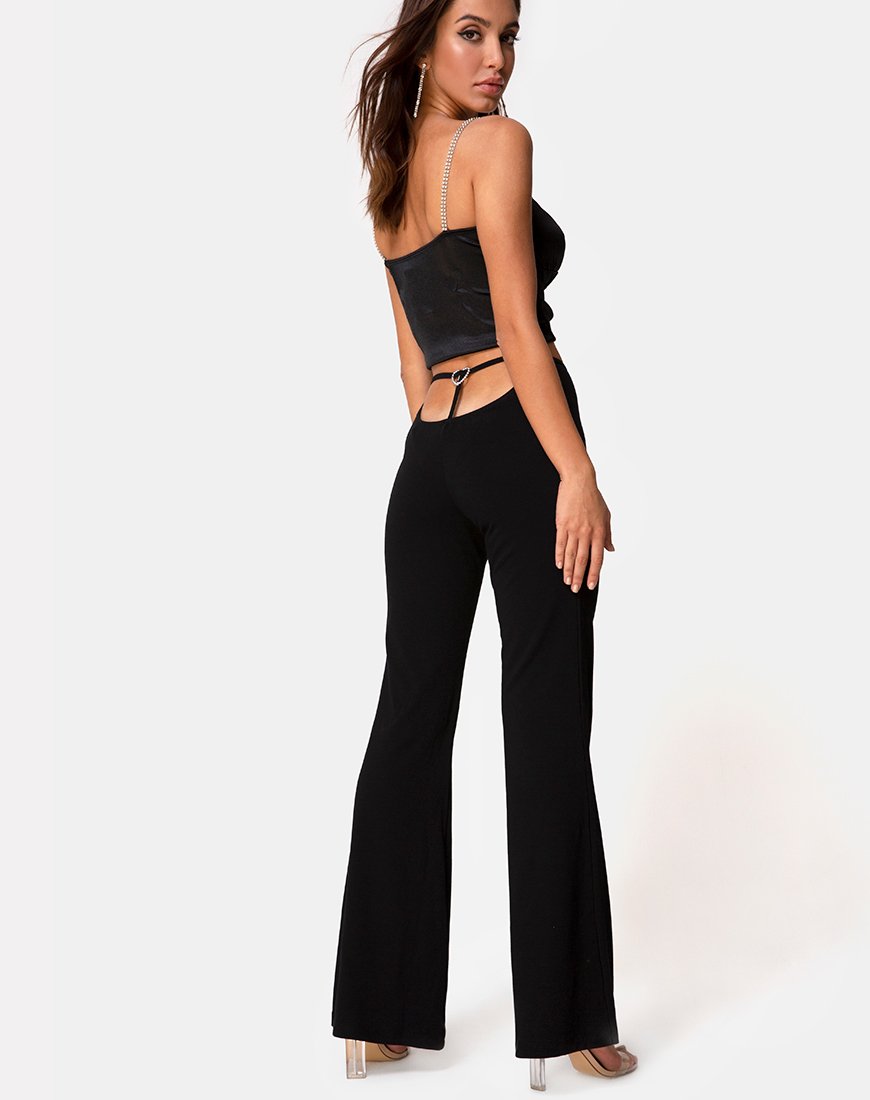 Afbeelding van Hearty Flare Broek in Zwart Spandex
