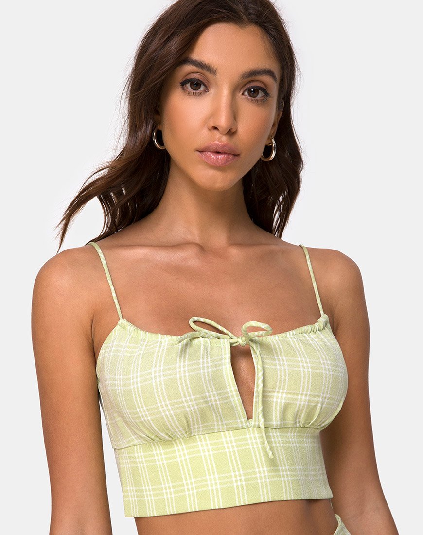 Afbeelding van Hema Crop Top in Sage Check