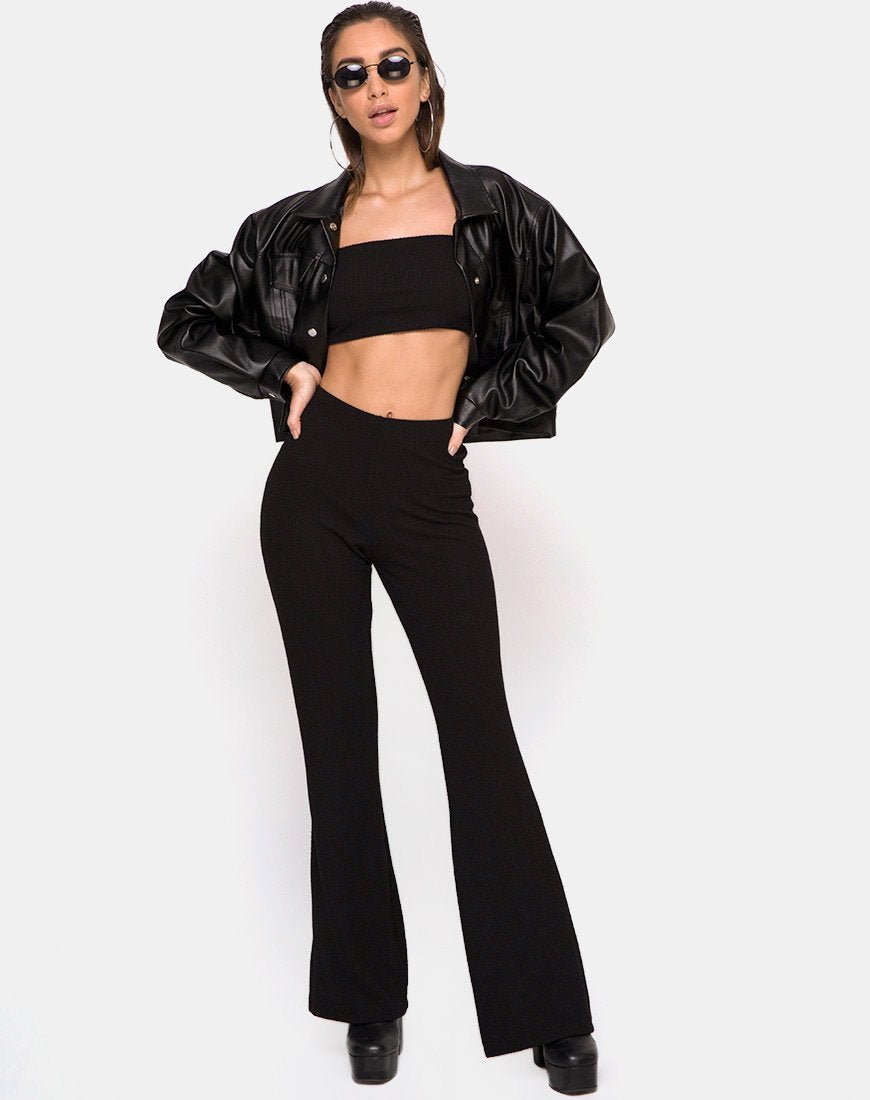 Herlom Flare Broek in Zwart