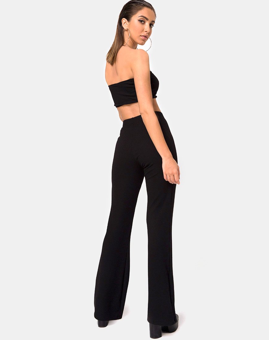 Afbeelding van Bomb Tube Top in Zwart Jumbo Rib