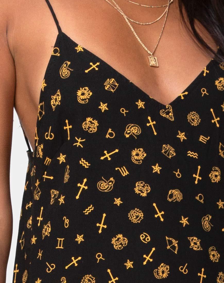 Afbeelding van Hermina Maxi Dress in Mini Astro Zwart
