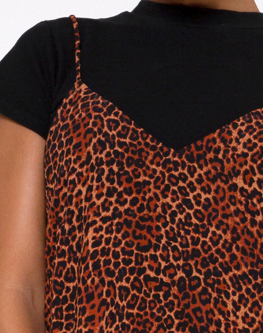Afbeelding van Hime Maxi Dress in Ditsy Leopard Orange