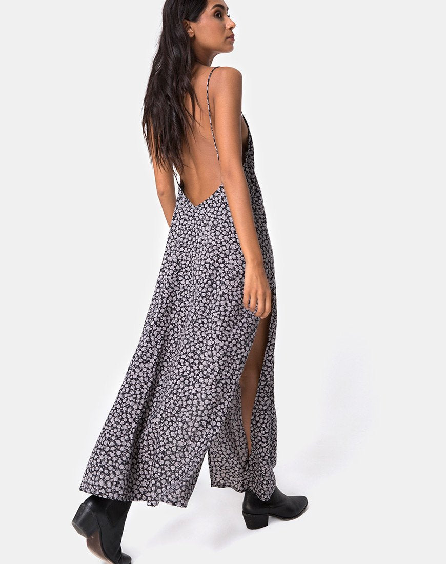 Afbeelding van Hime Jurk in Ditsy Rose Zwart