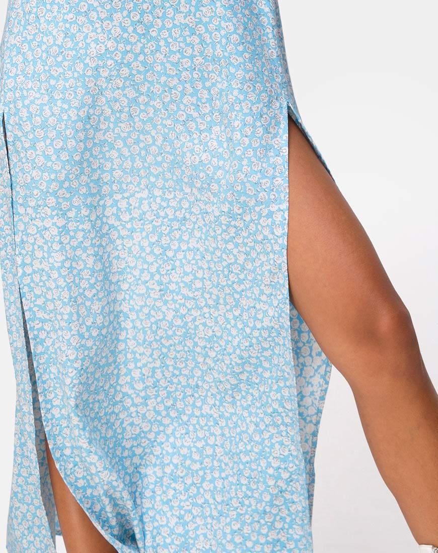 Afbeelding van Hime Jurk in Ditsy Rose Blauw