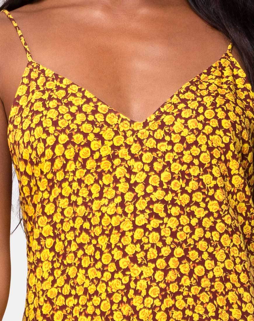 Afbeelding van Hime Maxi Dress in Ditsy Rose Marigold