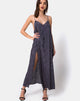 Afbeelding van Hime Maxi Dress in Satin Grey Rose