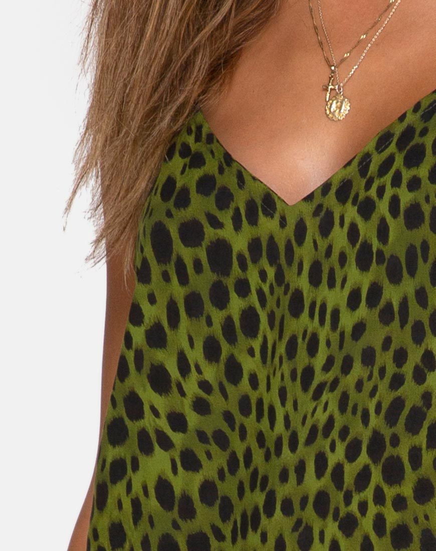 Afbeelding van Hime Maxi Dress in Cheetah Khaki