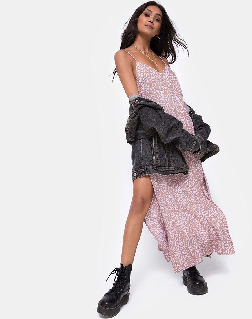 Afbeelding van Hime Maxi Dress in Leopard Spot