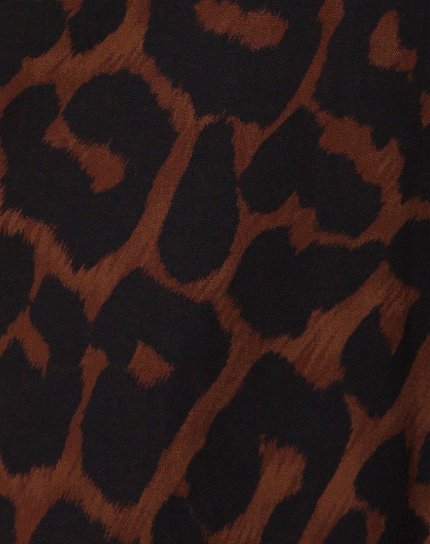 Afbeelding van Hime Maxi Dress in Oversized Jaguar Bruin