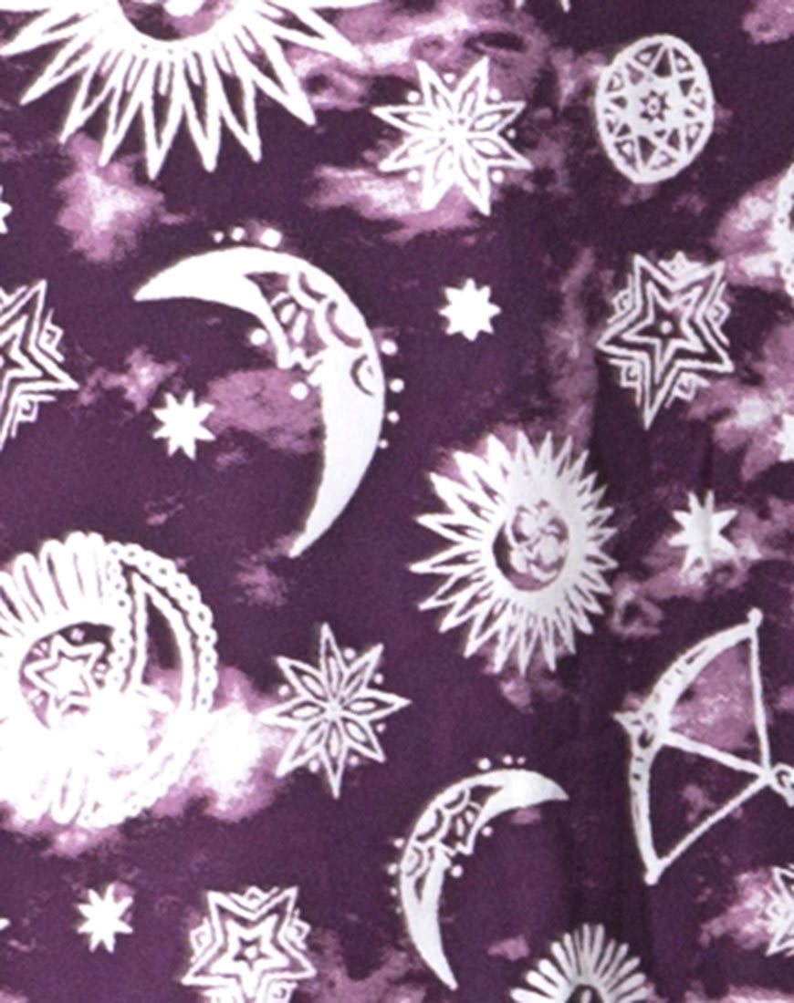Afbeelding van Hime Maxi Dress in Purple Zodiac