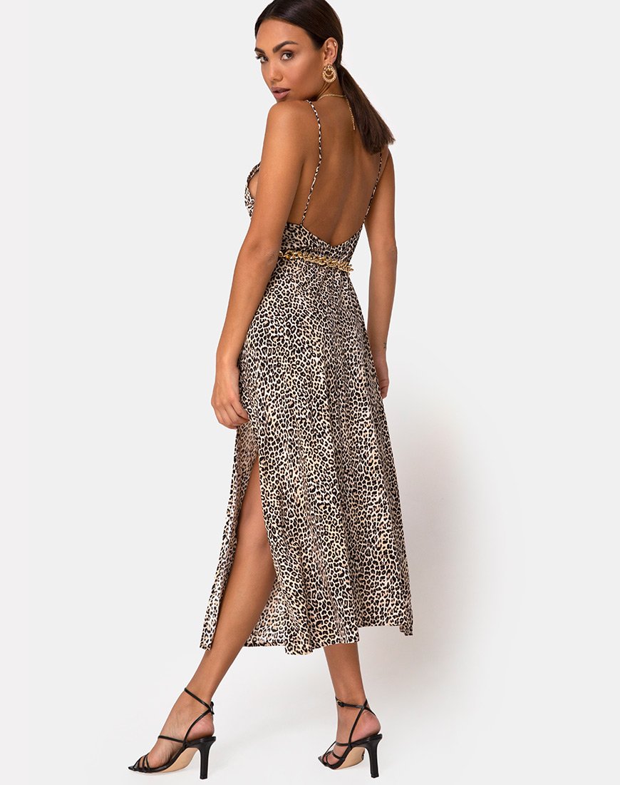 Afbeelding van Hime Maxi Dress in Rar Leopard