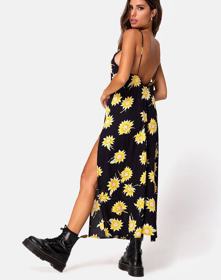 Afbeelding van Hime Maxi Dress in Sunny Days Zwart