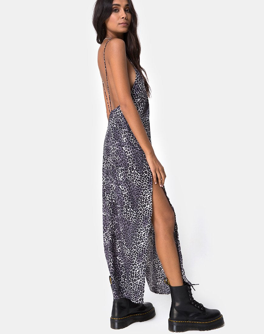 Afbeelding van Hime Maxi Dress in Rar Leopard Grey
