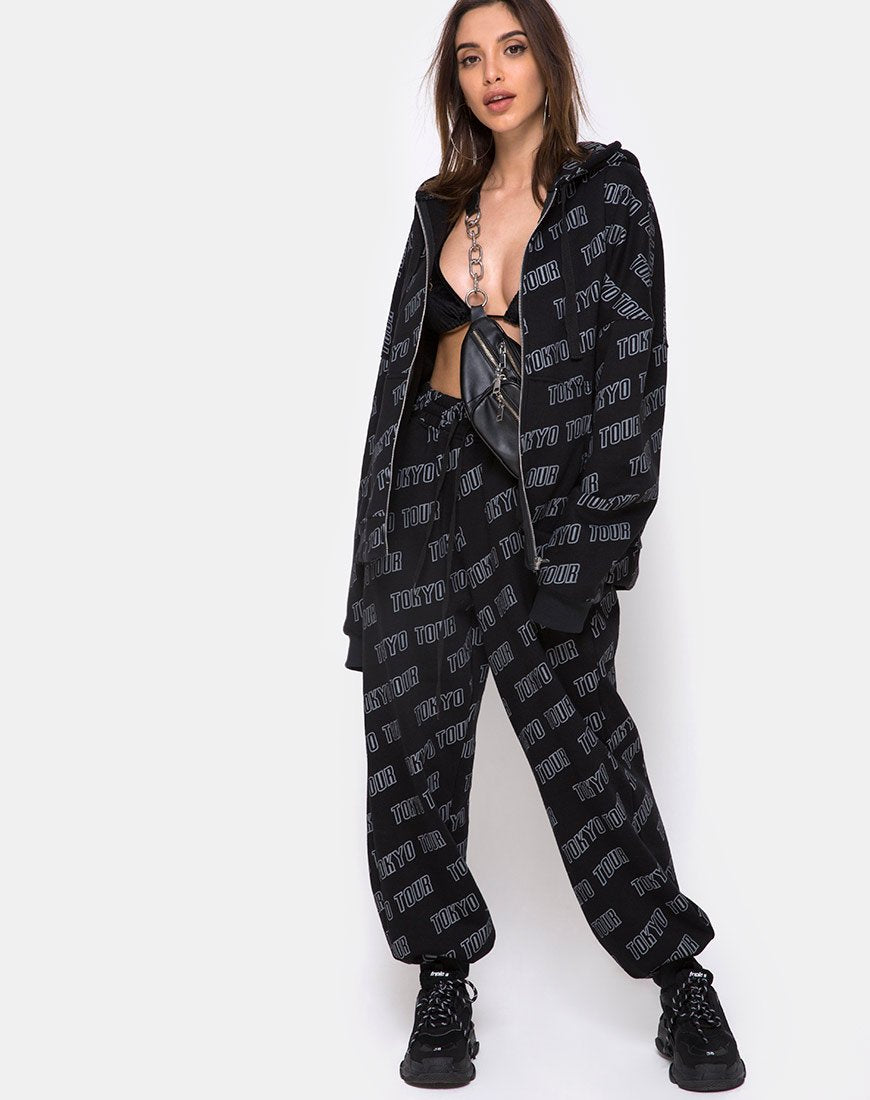 Afbeelding van Hollack Zip Hoody in Tokyo Tour Zwart