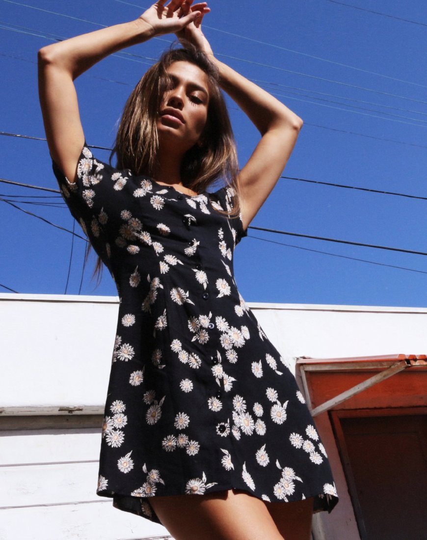 Zavacca Theejurk in Grunge Daisy Floral