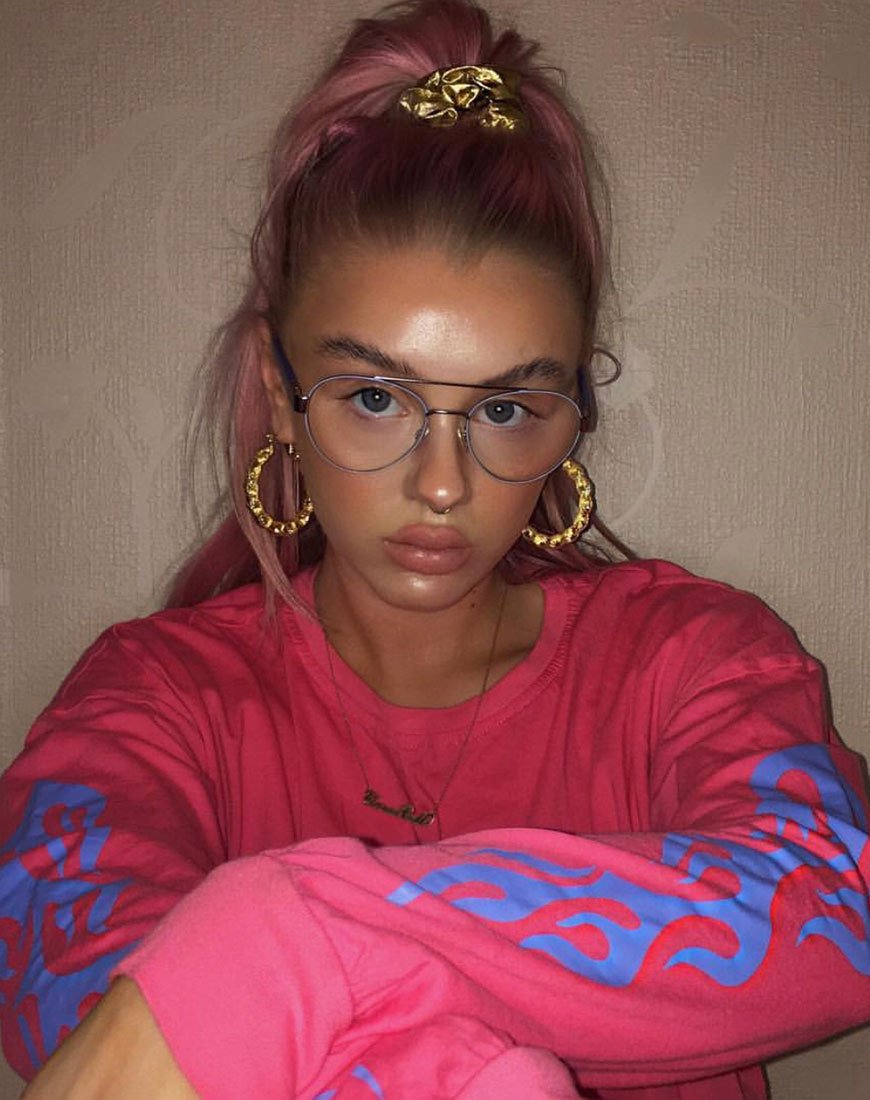 Afbeelding van Lotsun Sweatshirt in Roze met Vlam