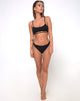 Afbeelding van Ina Bottom Bikini in Textuur Zwart