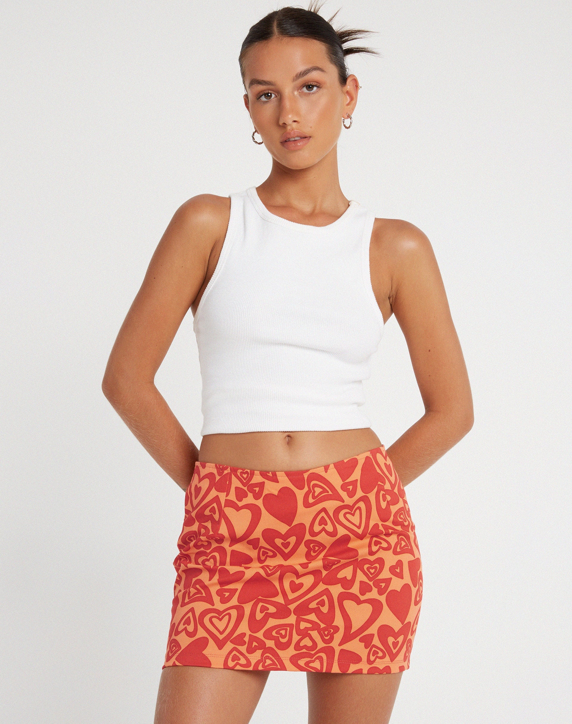 Afbeelding van Ima Minirok in Retro Hart Oranje