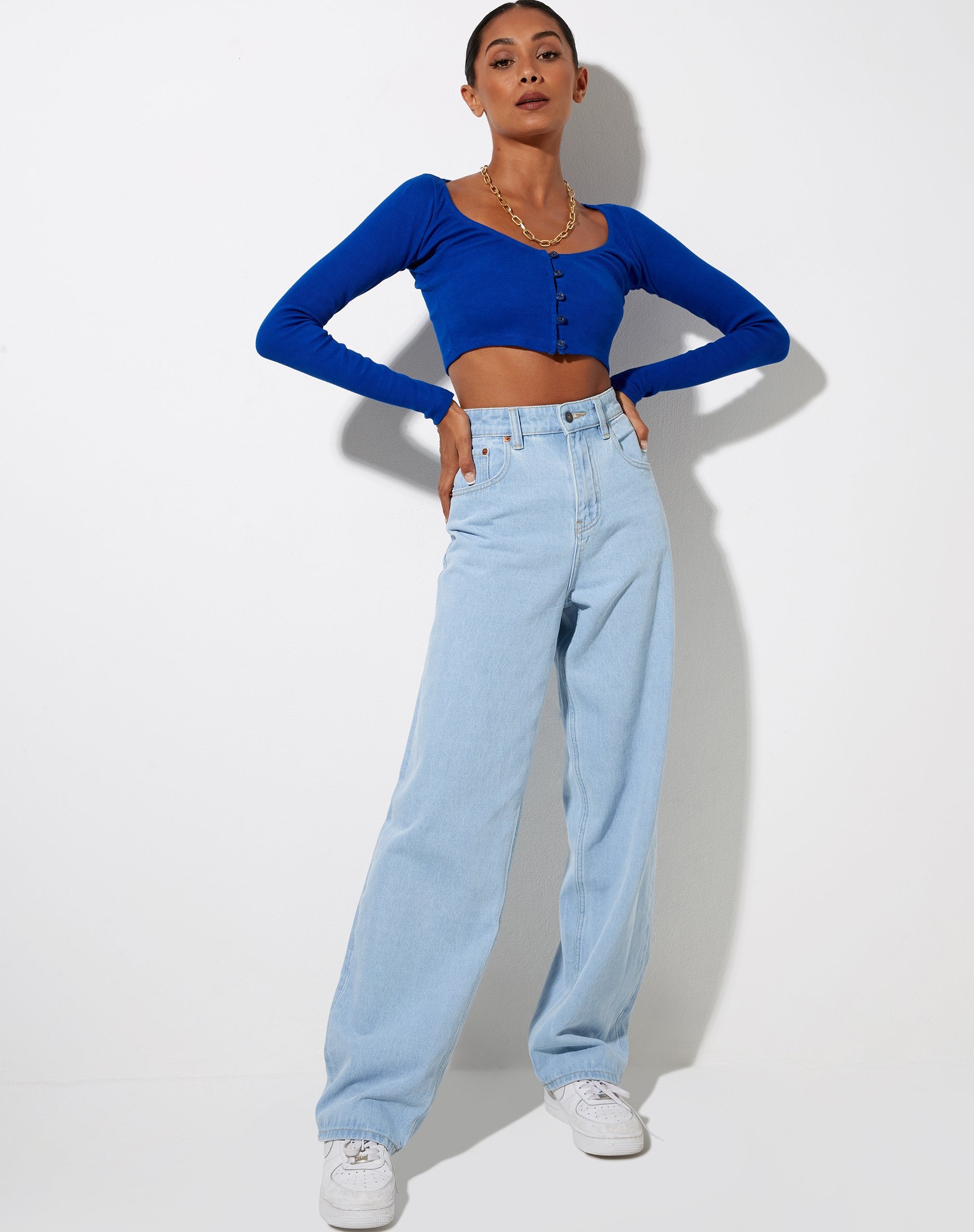Afbeelding van Ineke Crop Top in Kobalt