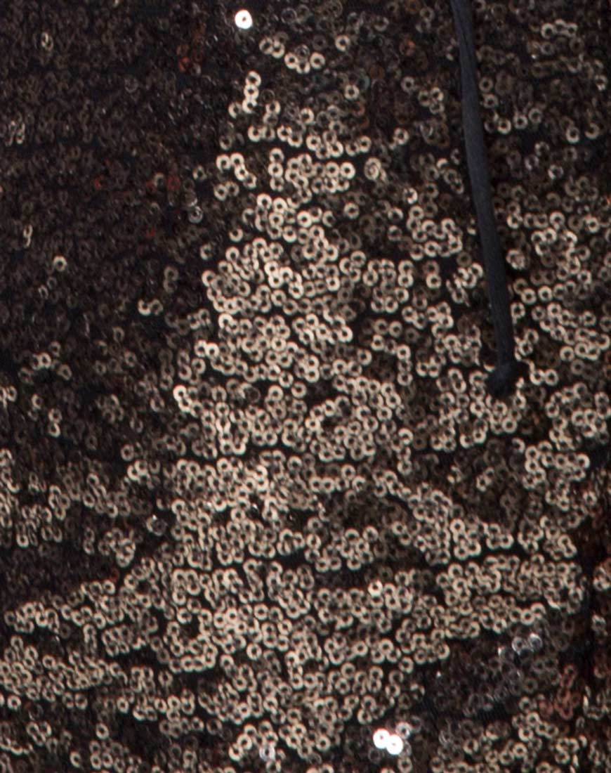 Afbeelding van Infinity Jurk in Mini Fleck Pailletten Zwart en Goud