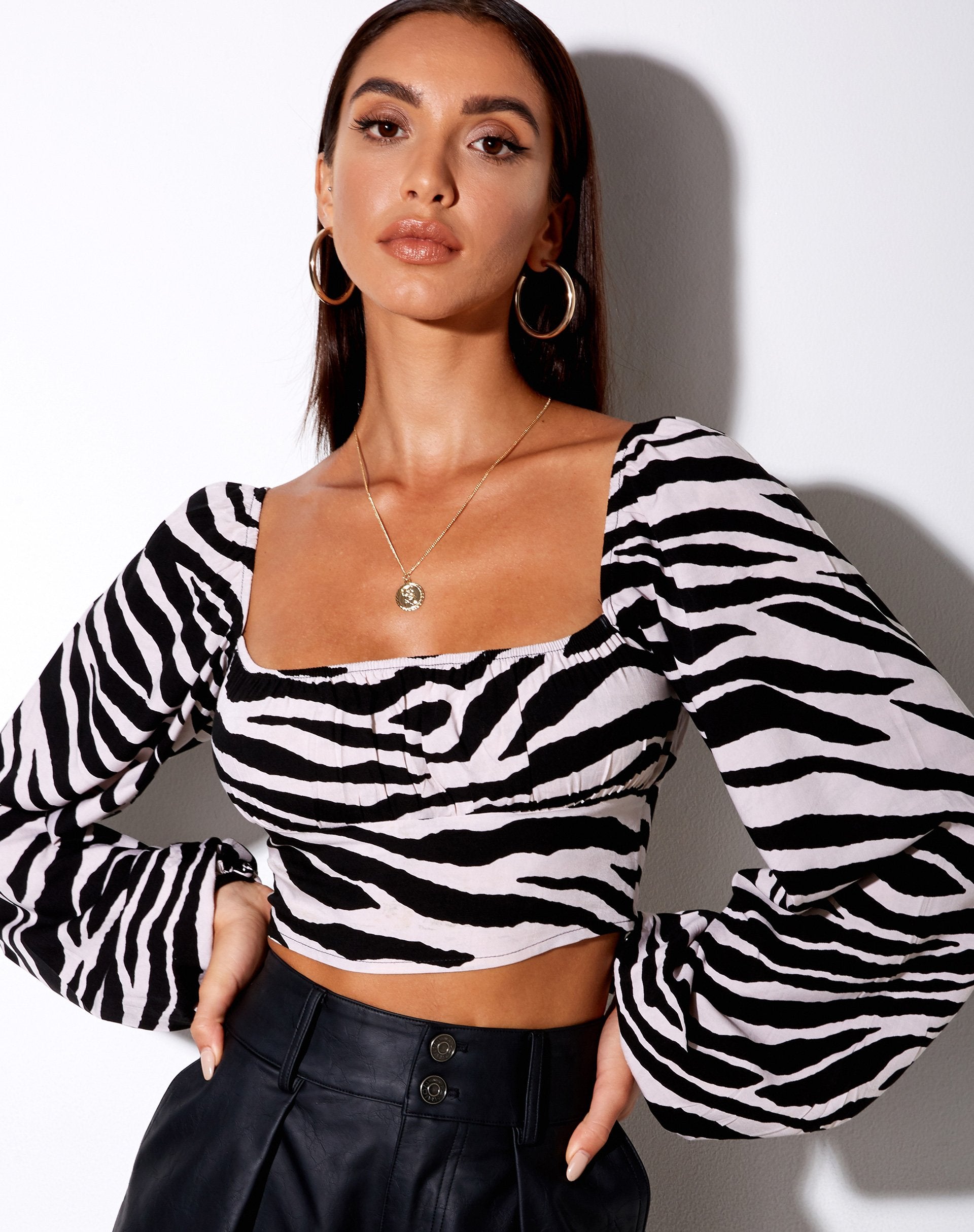 Afbeelding van Irene Crop Top in Enorm Zebra