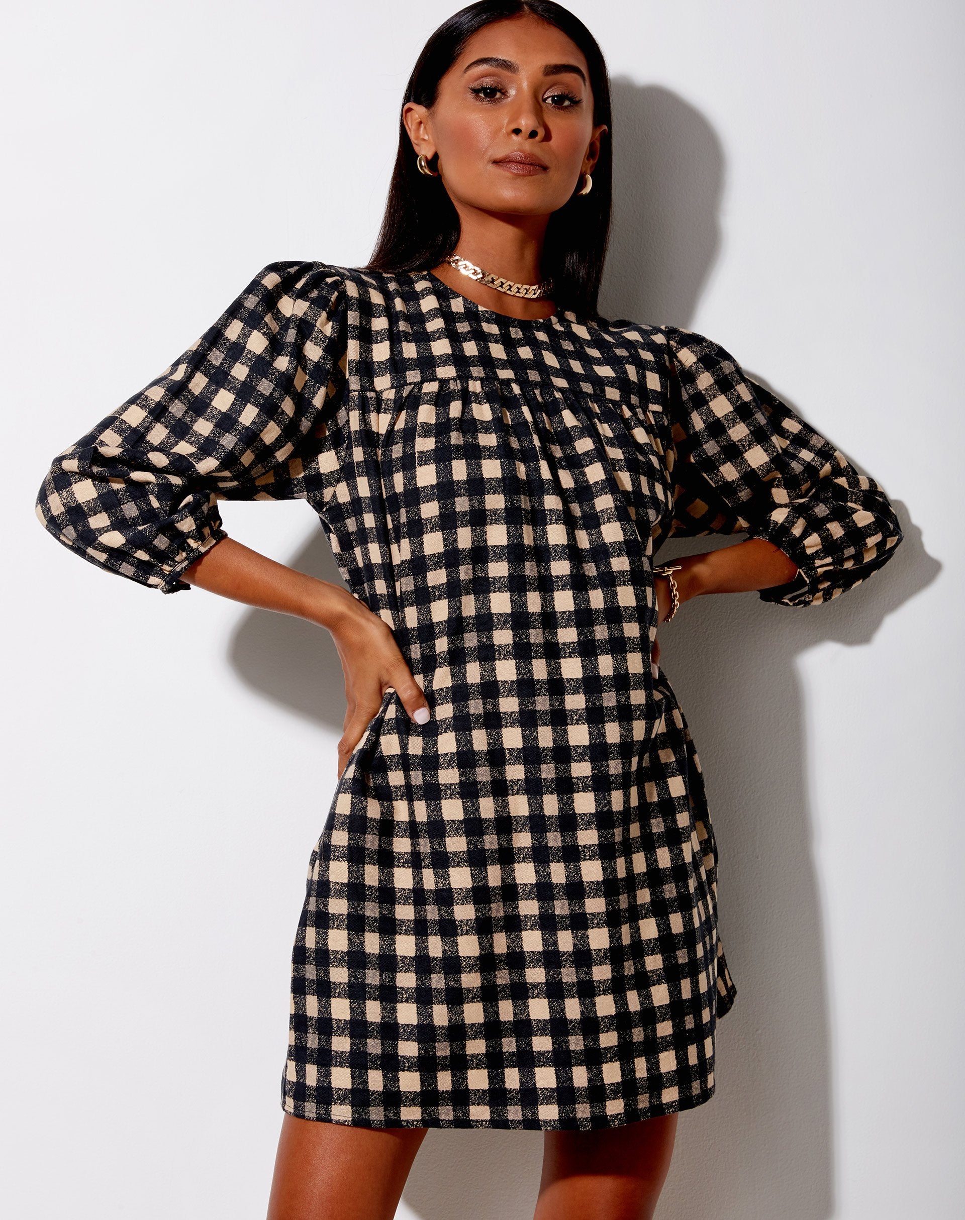 Afbeelding van Isha Mini Dress in 90s Grunge Check