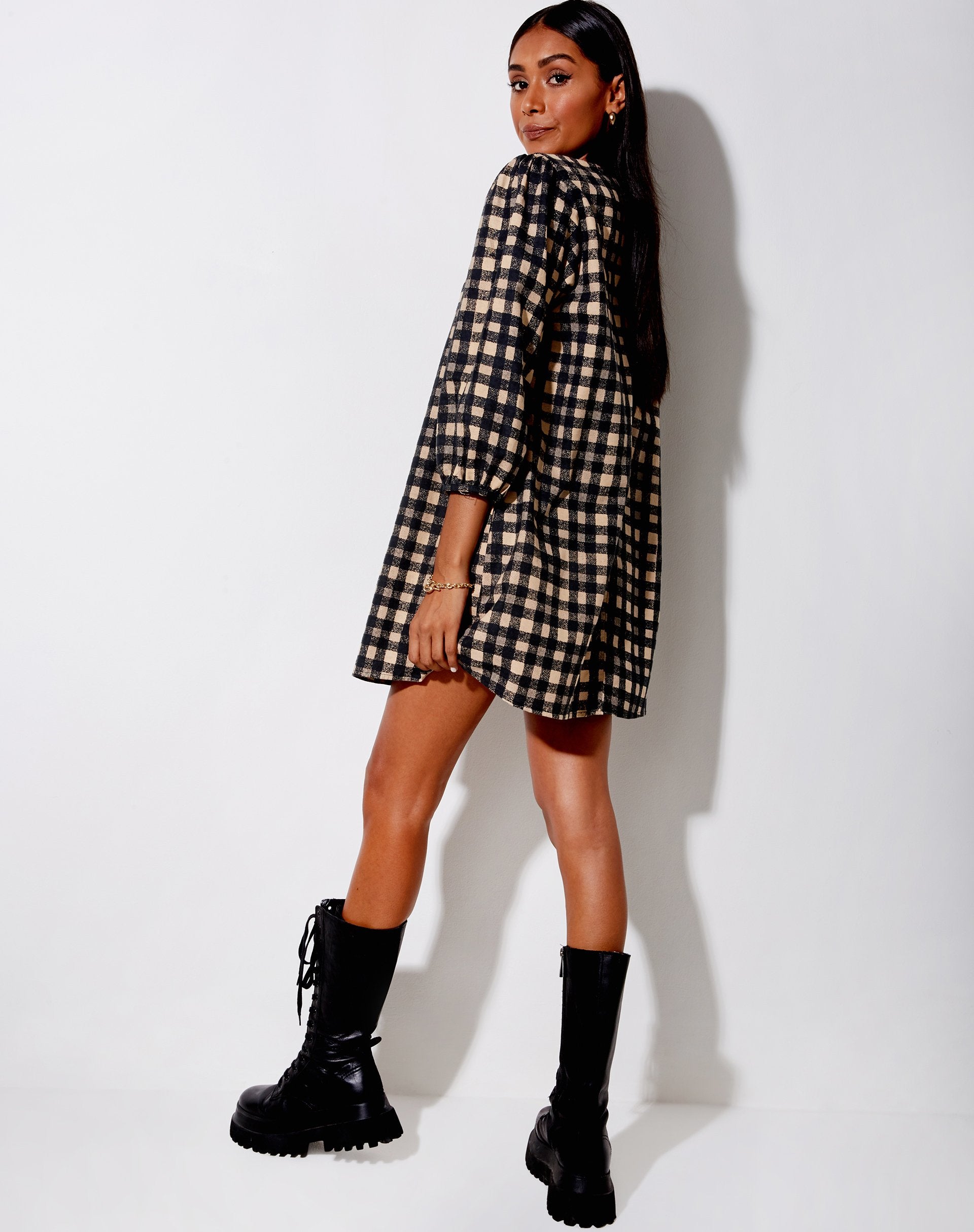 Afbeelding van Isha Mini Dress in 90s Grunge Check