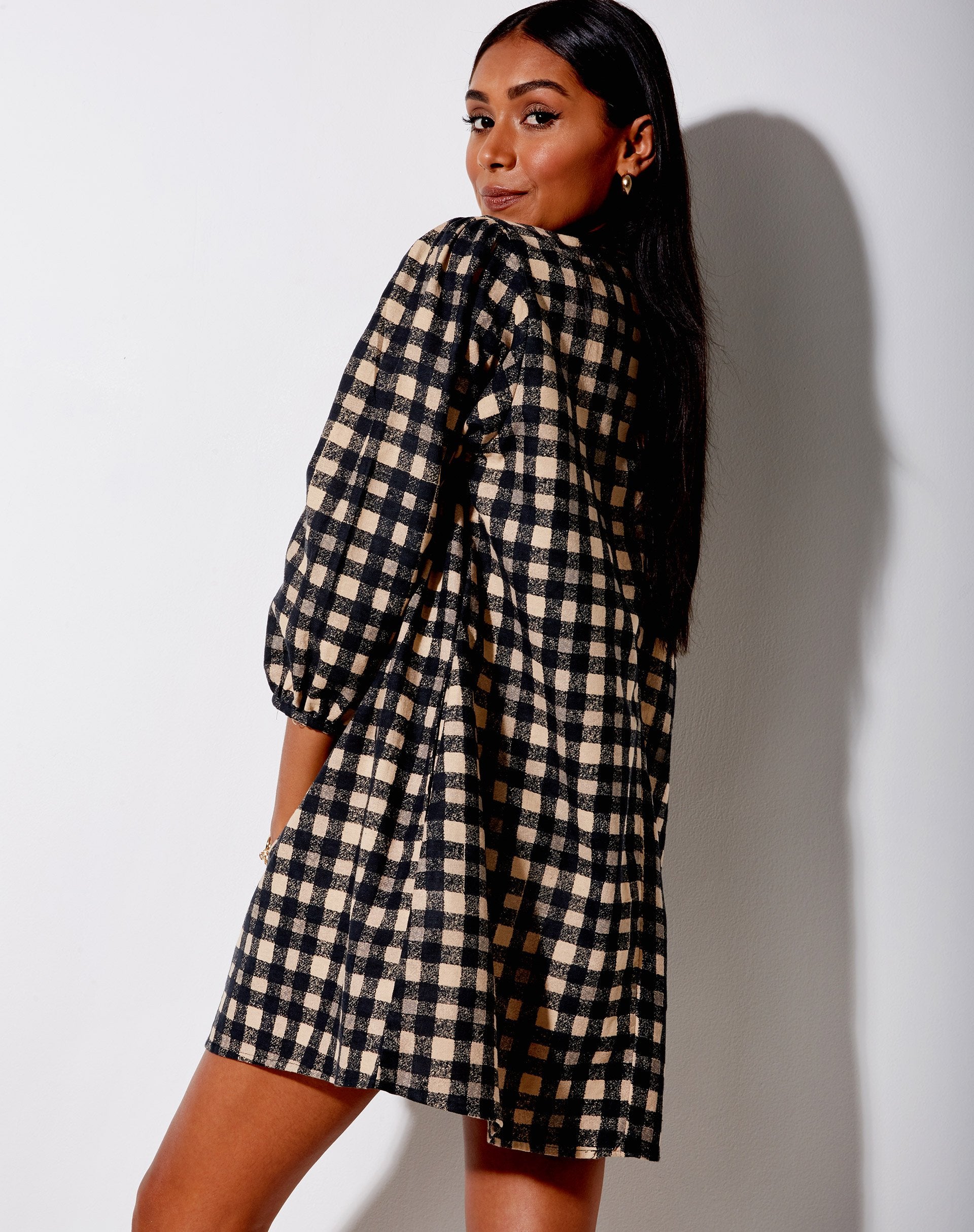 Afbeelding van Isha Mini Dress in 90s Grunge Check