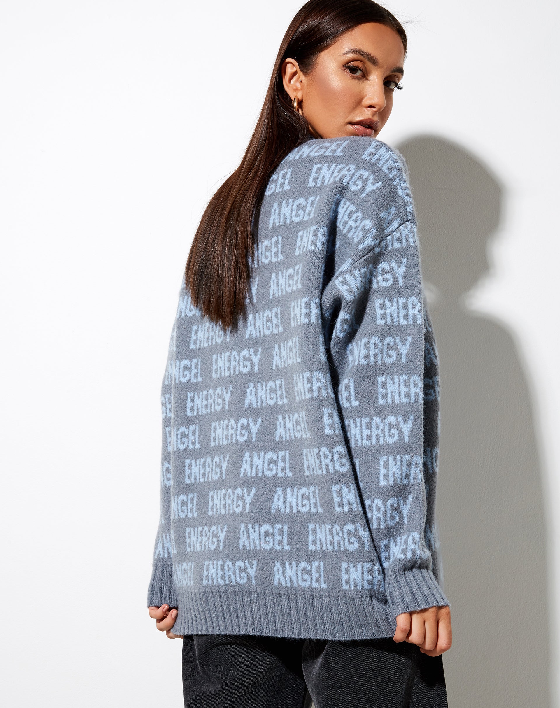 Afbeelding van Iskov Trui in zachtgrijs en poederblauw Angel Energy