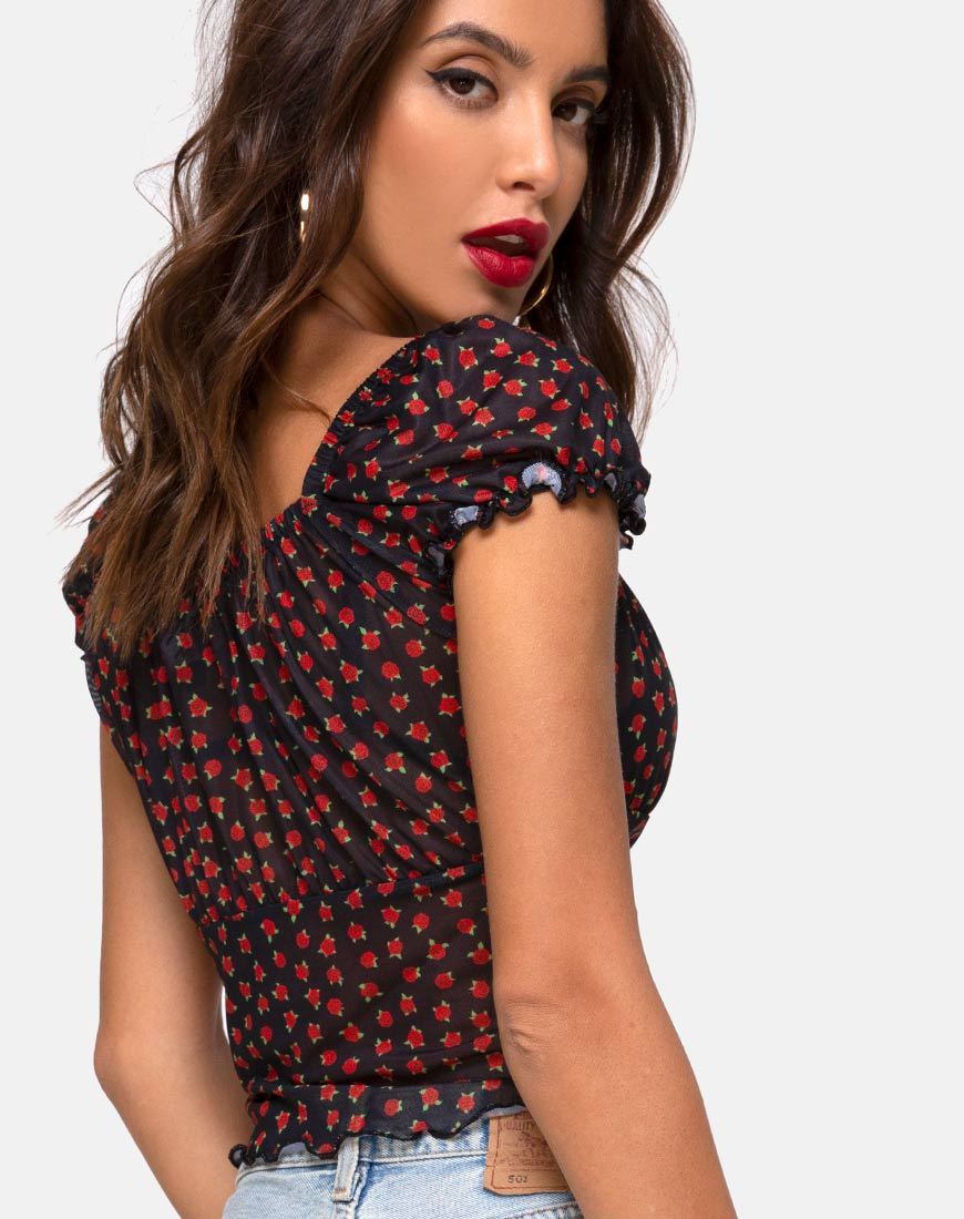 Afbeelding van Jalina Top in Dotty Rose Net