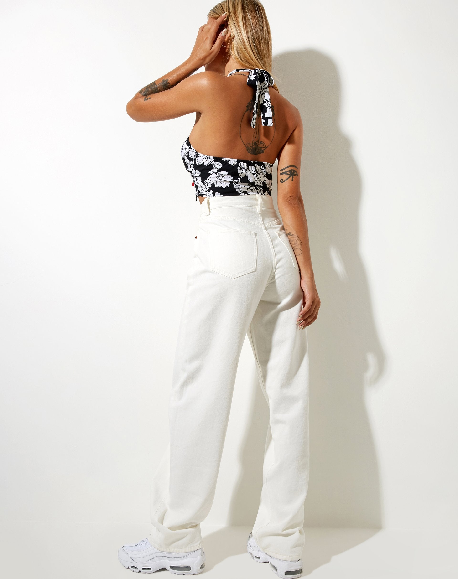 Afbeelding van Jalva Crop Top in Vakantie Zwart-Wit