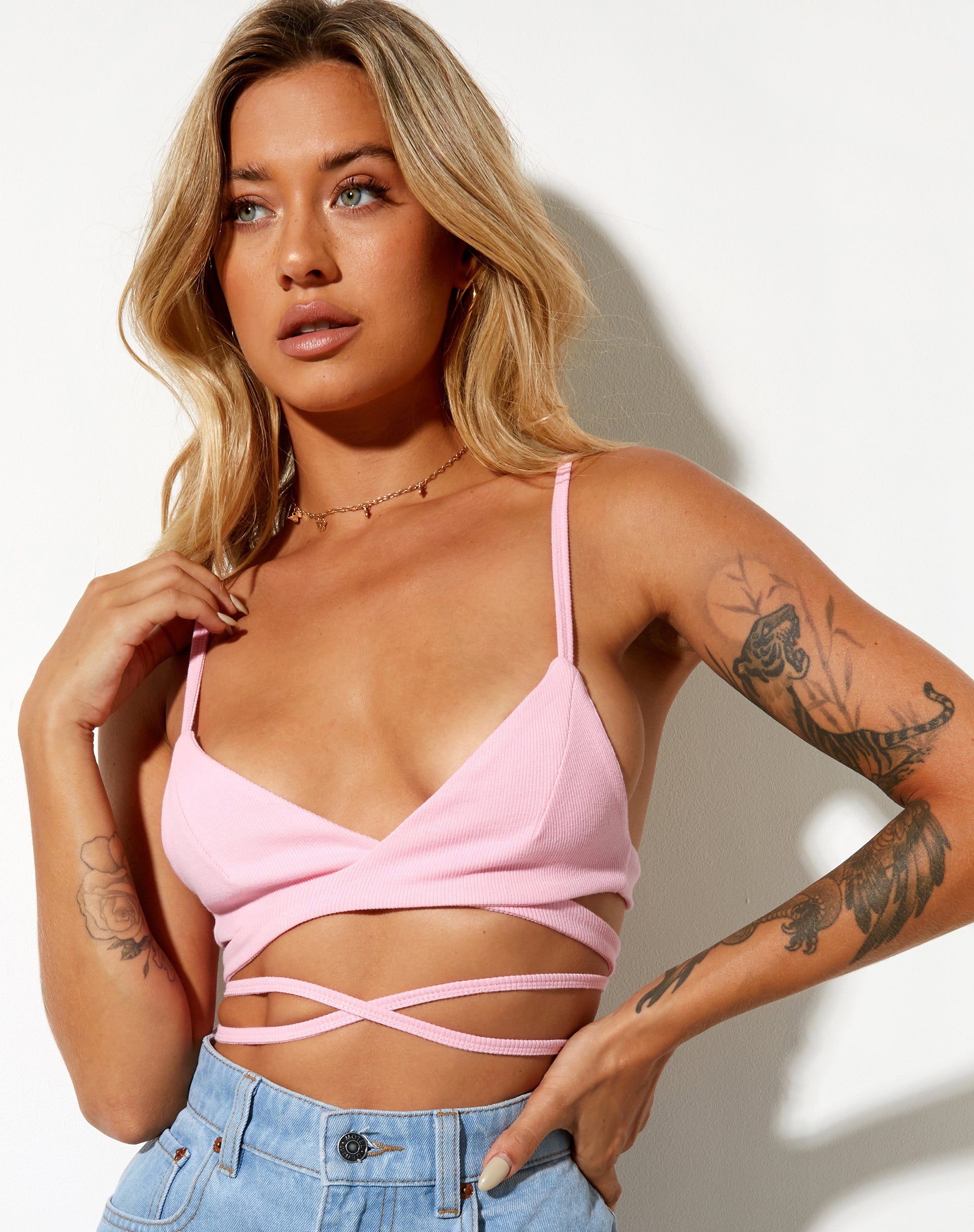 Afbeelding van Jamaria Bralette Top in Baby Roze