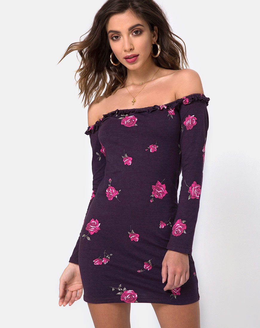 Janelis Bodycon Jurk in Avondroos