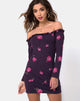 Afbeelding van Janelis Bodycon Jurk in Avondroos