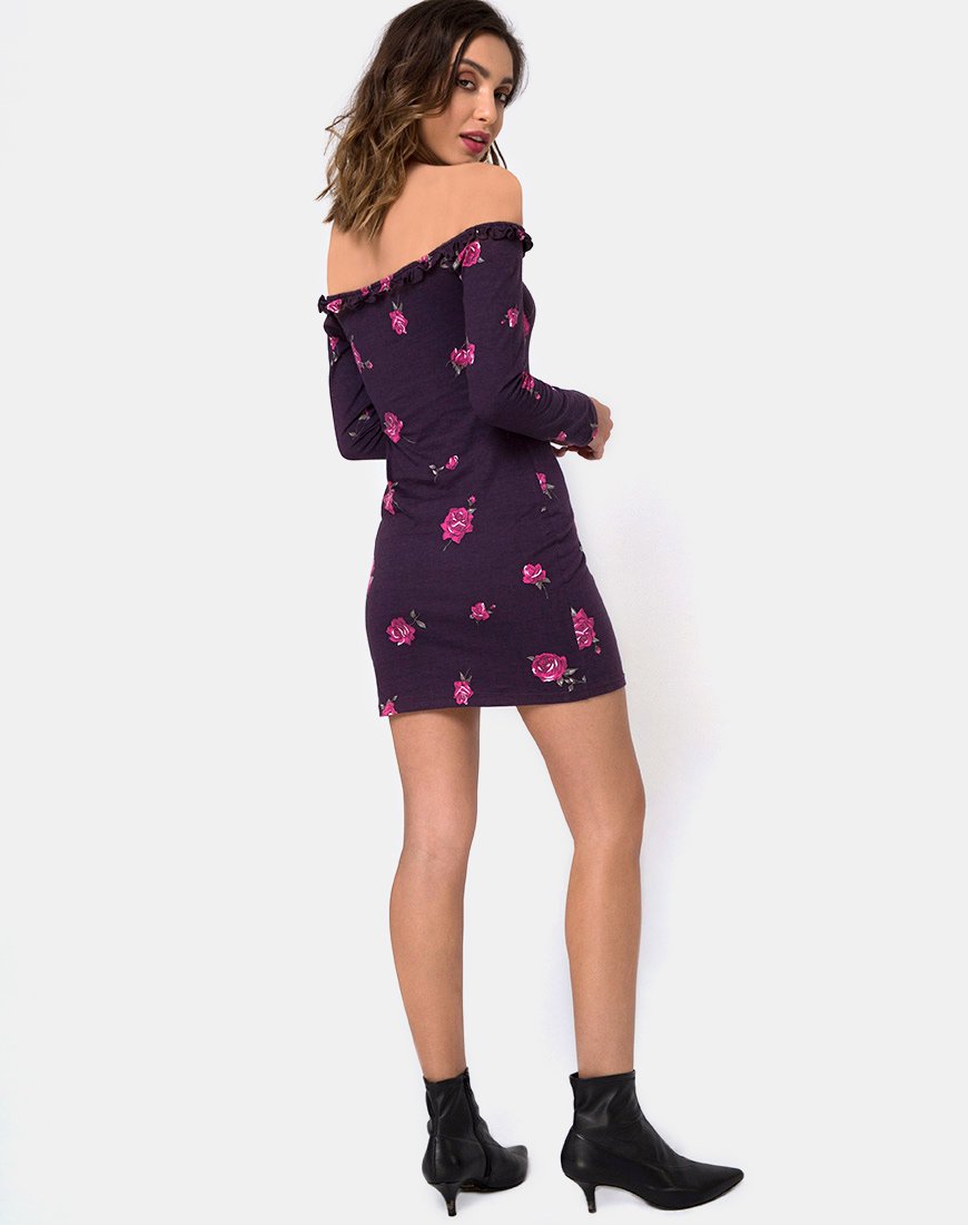 Afbeelding van Janelis Bodycon Jurk in Avondroos