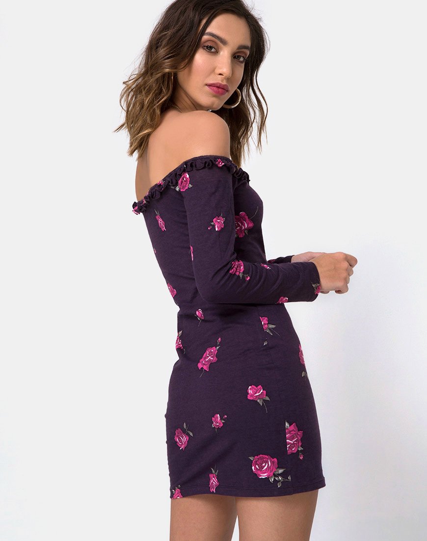 Janelis Bodycon Jurk in Avondroos