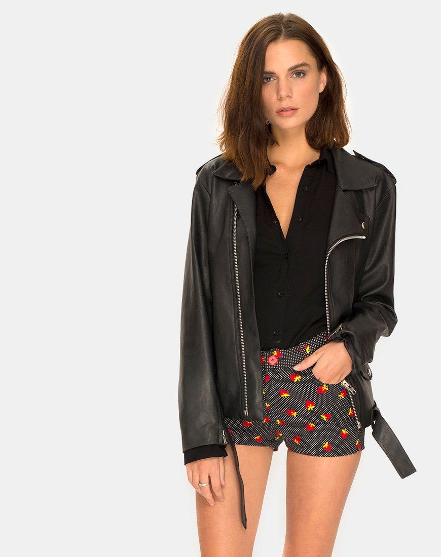 Jango Short in Fruit Polka Zwart