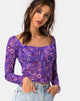 Afbeelding van Janina Top in Daisy Daze paars